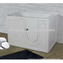 Acrylic square walk in bathtub for disbled and elderly